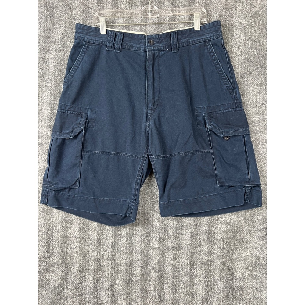 Polo Ralph Lauren Cargo Shorts Mens 34x10 Navy Blue Cotton Classic Polo Chino
